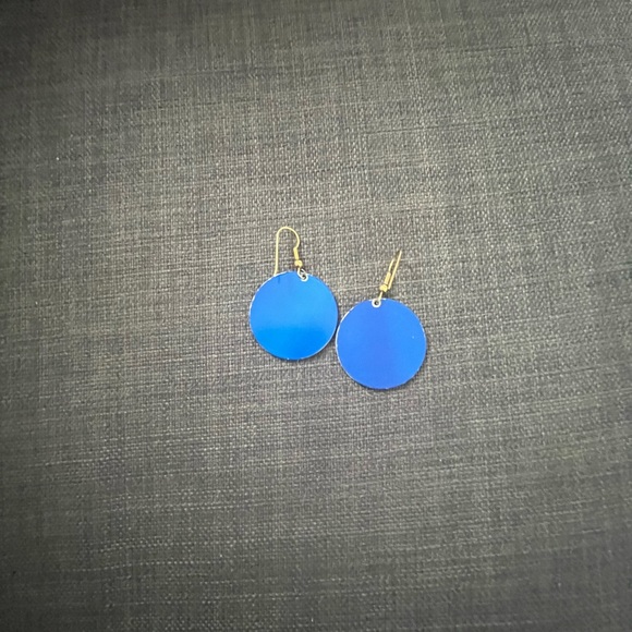 Vintage Night Mountain Drop Earrings Dangling Circle Geometric Night Scene Retro - Picture 4 of 5